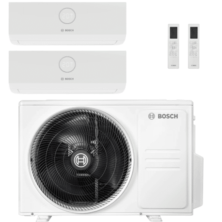 Climatisation 5000 réversible Bi-splits BOSCH - 2 unités intérieures de 2.6 kW