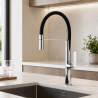Mitigeur évier flexible déclipsable Tubig noir Thewa