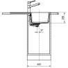 Évier 1 bac + égouttoir 80 cm Maris 611-78 Franke