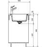 Évier 1 bac + égouttoir 80 cm Maris 611-78 Franke