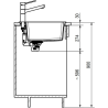 Évier 1 bac 45 cm Maris 610-39 Franke
