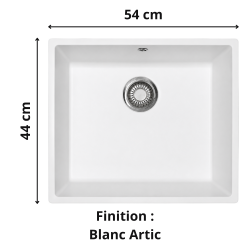 Évier sous plan 1 bac 55 cm Domus 110-50 XL Franke