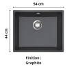 Évier sous plan 1 bac 55 cm Domus 110-50 XL Franke