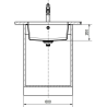 Évier sous plan 1 bac 55 cm Domus 110-50 XL Franke