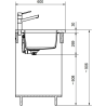 Évier sous plan 1 bac 55 cm Domus 110-50 XL Franke