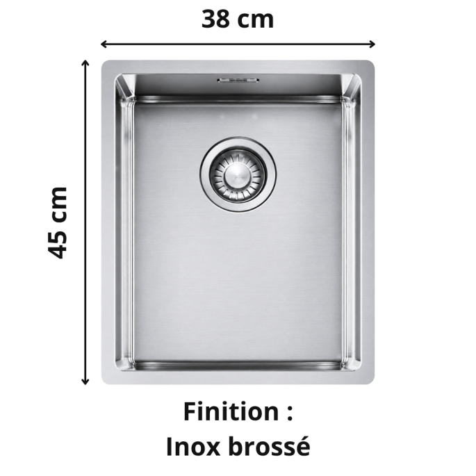 Évier sous plan 1 bac Box 40 cm BXX 110-34 FRANKE
