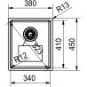 Évier sous plan 1 bac Box 40 cm BXX 110-34 FRANKE