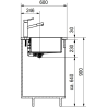 Évier sous plan 1 bac Box 40 cm BXX 110-34 FRANKE