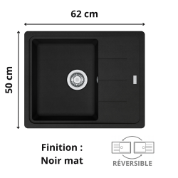 Évier 1 bac + égouttoir 60 cm Basis BFG 611-62 Franke