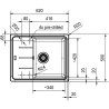 Évier 1 bac + égouttoir 60 cm Basis BFG 611-62 Franke