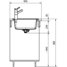 Évier 1 bac + égouttoir 60 cm Basis BFG 611-62 Franke