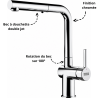 Mitigeur à douchette double jet ACTIVE L Franke