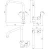 Mitigeur de cuisine MIXA bec orientable Sanindusa
