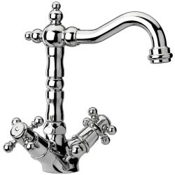 Mélangeur de lavabo avec bec mobile style Collection Tiffany Mélangeur de lavabo avec bec mobile style Collection Tiffany