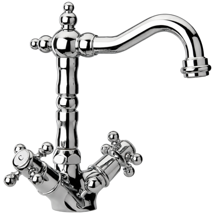 Mélangeur de lavabo avec bec mobile style Collection Tiffany