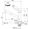 Mitigeur évier ORBIT avec bec extensible FRANKE