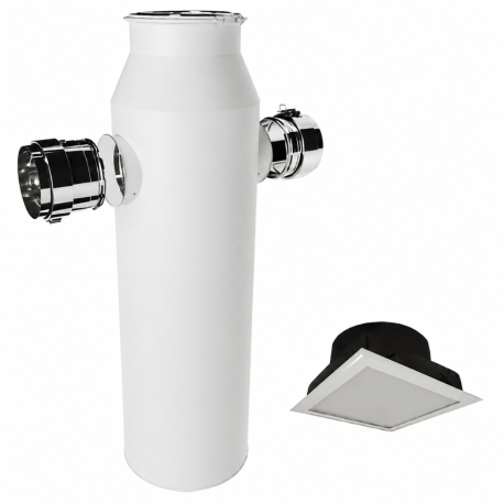 Pack échangeur pour poêle à bois Inox Galva Réseau de distribution diamètre 125 Poujoulat