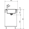 Évier 1 cuve + égouttoir 80 cm Basis BFG 611-78 Franke