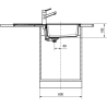 Évier 1 cuve + égouttoir 100 cm Titan 611-97 Franke