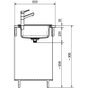 Évier 1 cuve + égouttoir 100 cm Titan 611-97 Franke