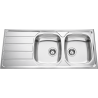 Évier 2 bacs + égouttoir 120 cm Montebello Aquatop