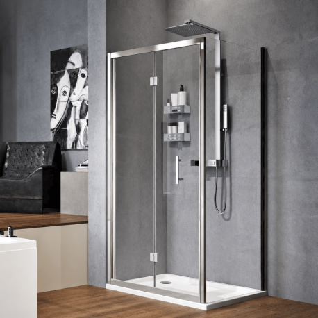 Paroi de douche Zephyros S avec porte pliante de chez Novellini 
