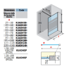 Paroi fixe Kuadra H MIRROR 97-100 Novellini