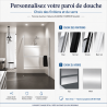 Paroi fixe Kuadra H MIRROR 97-100 Novellini