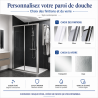 Porte de douche coulissante + 1 fixe Lunes 2.0 2P Novellini