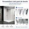 Porte accès d'angle de Douche Lunes A 78/81Novellini