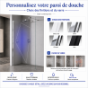 Paroi de douche KUADRA H IN ART 97-100 cm Novellini