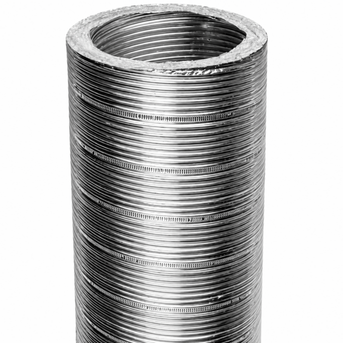 Flexalu Thermique 3m et 6m Poujoulat - Conduit de ventilation et conditionnement d'air double paroi 