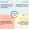 Conduit de VMC Nu en PE souple diamètre 80 et longueur 6 Mètre