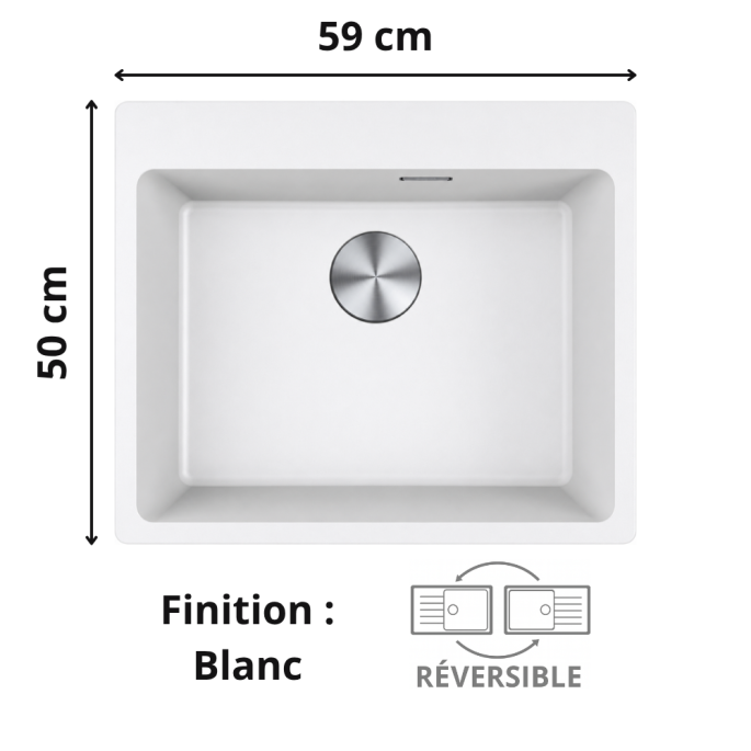Évier 1 cuve 60 cm Maris MRG 610-54 XL Franke