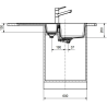 Évier 1 bac + vide sauce + égouttoir 100 cm Maris MRG 651 Franke