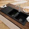 Évier 2 bacs + égouttoir 120 cm Architectura 80 Villeroy & Boch