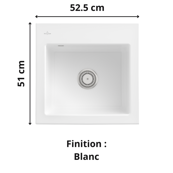 Évier de cuisine 1 bac 50 cm Subway 50 S Villeroy & Boch