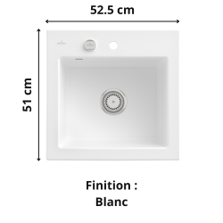 Évier de cuisine 1 bac 50 cm Subway 50 S Villeroy & Boch