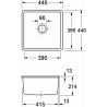 Évier sous plan 1 bac 45 cm Subway 50 SU Villeroy & Boch