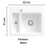 Évier 2 bacs 60 cm Subway 60 XM Villeroy & Boch