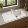 Évier de cuisine Zia XL 6S Silgranit Blanco - Finition blanc