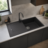 Évier de cuisine Zia XL 6S Silgranit Blanco - Finition anthracite