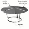 Chapeau chinois Inox réglable
