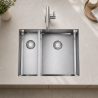 Évier de cuisine sous plan 2 bacs 55 cm Box BXX 160-34-16 Franke