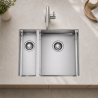 Évier de cuisine sous plan 2 bacs 55 cm Box BXX 160-34-16 Franke