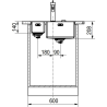 Évier de cuisine sous plan 2 bacs 55 cm Box BXX 160-34-16 Franke