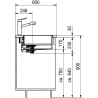 Évier de cuisine sous plan 2 bacs 55 cm Box BXX 160-34-16 Franke