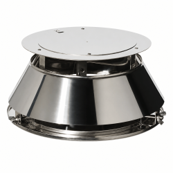 Aspire fumées Static Poujoulat Inox poli miroir Polycombustible
