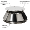 Aspire fumées Static Poujoulat Inox poli miroir Polycombustible
