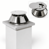 Aspire fumées Static Poujoulat Inox poli miroir Polycombustible
